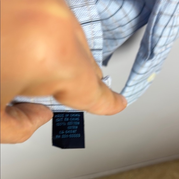 Blu by Polifroni Blue Casual Button Down Shirt Size 17.5 - Picture 8 of 11